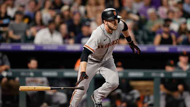 SF Giants outfielder Austin Slater. (2022)